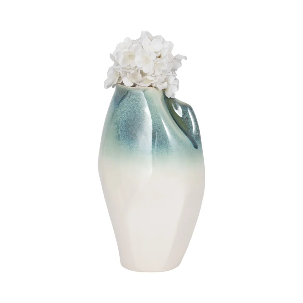 ALDERVALE WHITE VASE 14 (IN)