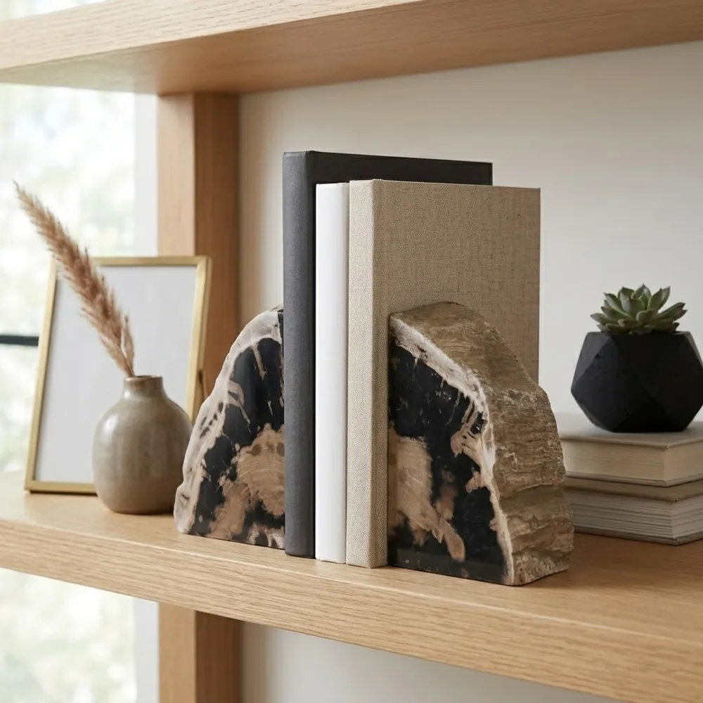 HANSONLEY SET OF 2 BLACK BOOKENDS 8 (IN)