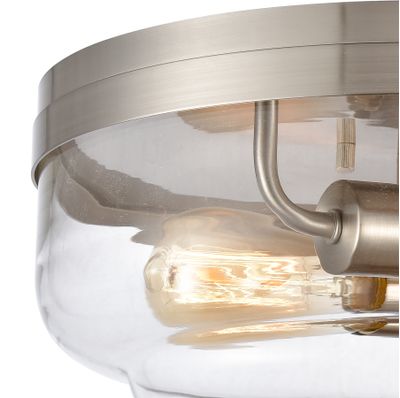 Calistoga 13'' Wide 2-Light Flush Mount - Brushed Nickel
