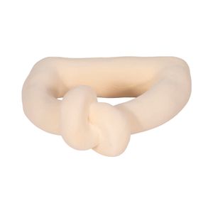 11" KNOT WITH OPEN CUT-OUT SAND GLAZE, IVORY 6