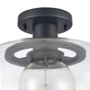 Clement 13'' Wide 1-Light Semi Flush Mount - Matte Black 5