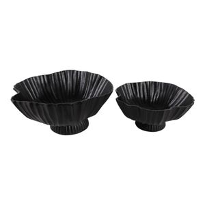 BREEVALE SET OF 2 BLACK BOWLS 7 (IN) 7
