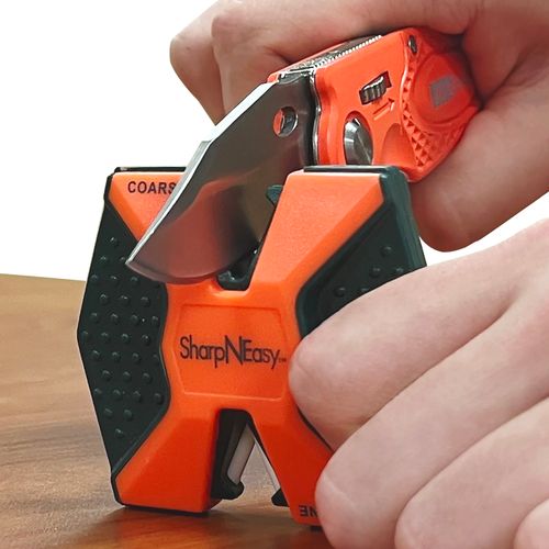 SNE Blaze Orange Two Step & AccuSharp Blaze Orange Sport Knife Combo