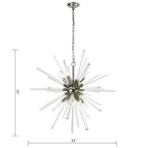 Ice Geist 33'' Wide 8-Light Chandelier - Polished Nickel 2