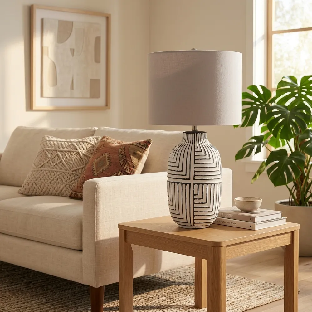 EMORYWAY WHITE LAMP 26 (IN)