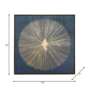 71X71, HAND PAINTED SHINING GOLD LEAF CANVAS, BLK 8