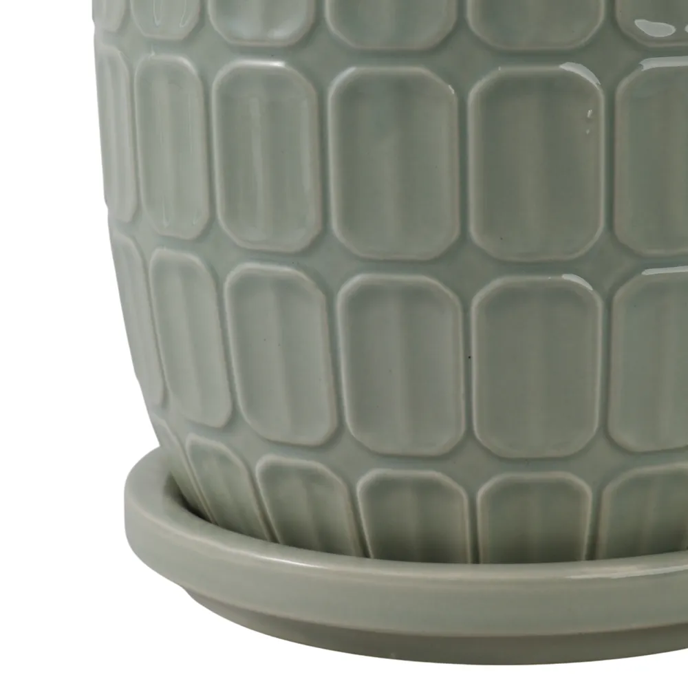 LEONAHAM SET OF 2 GREEN PLANTER 7 (IN)