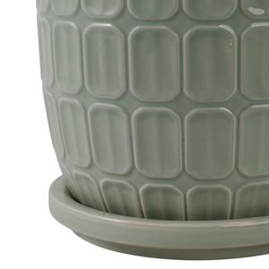 LEONAHAM SET OF 2 GREEN PLANTER 7 (IN) 6