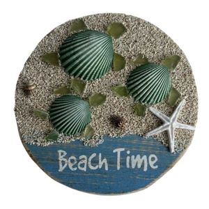 5" BEACH TIME WALL PLAQUE WITH TURTLES 1