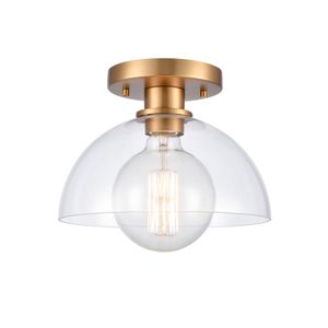 Julian 10'' Wide 1-Light Semi Flush Mount - Brushed Gold 1