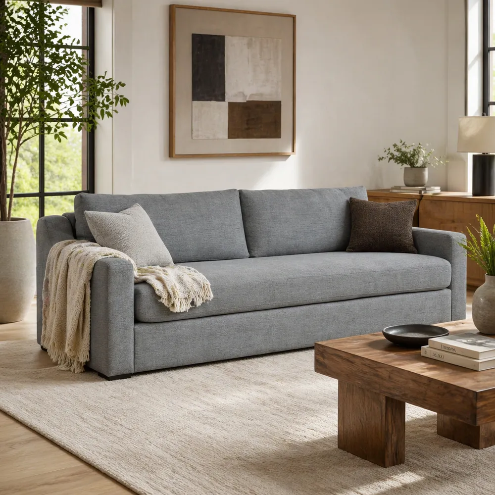 ROMANTON GRAY SOFA 95 (IN)