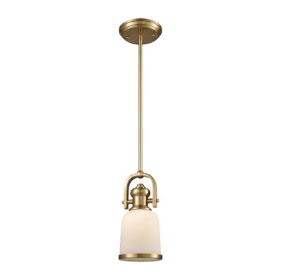 Brooksdale 5″ Wide 1-Light Mini Pendant - Satin Brass