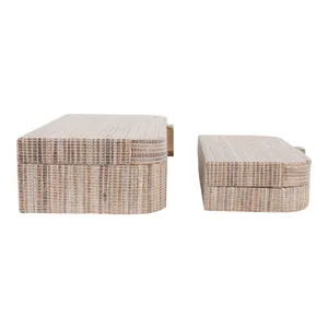 DARRENWICK SET OF 2 BROWN BOXES 4 (IN) 6
