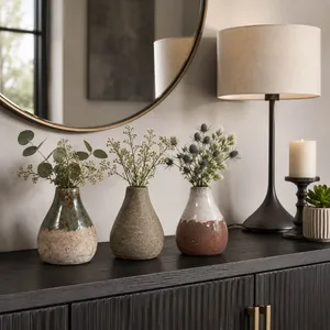 ROSEGROVE SET OF 3 IVORY VASES 5 (IN) 10