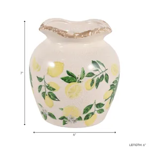 ROSEOAK YELLOW VASE 7 (IN) 10