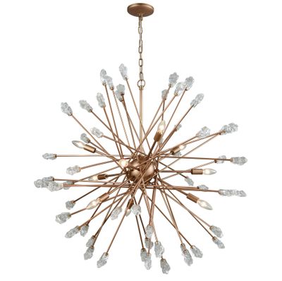 Serendipity 38″ Wide 9-Light Chandelier - Matte Gold