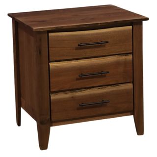 Heartland Walnut XL Three Drawer Nightstand
