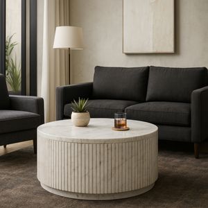 CHESTERLAKE WHITE COFFEE TABLE 17 (IN) 12
