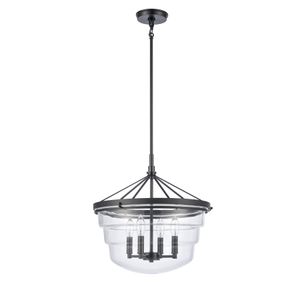 Boyer 18'' Wide 4-Light Pendant - Matte Black 2
