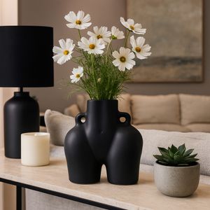 GLOVERSIDE BLACK VASE 8 (IN) 12