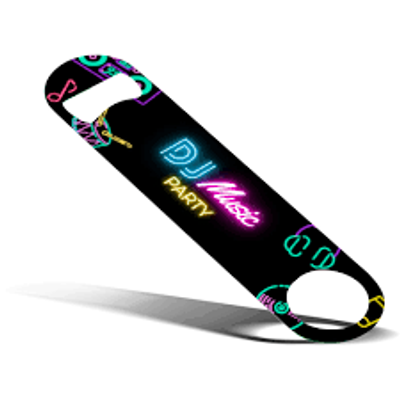 BARTENDER'S BOTTLE OPENER MAGNET - NEON PALMETTO MOONS