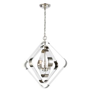 Rapid Pulse 20'' Wide 3-Light Chandelier - Polished Nickel 1