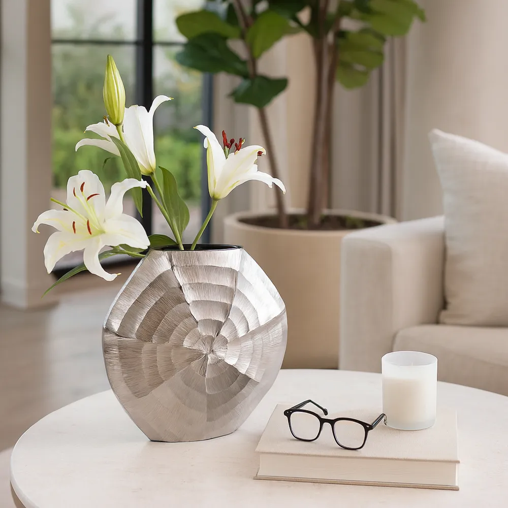 DURBANBEACH SILVER VASE 14 (IN)
