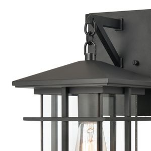 Oak Park 14'' High 1-Light Outdoor Sconce - Matte Black 4