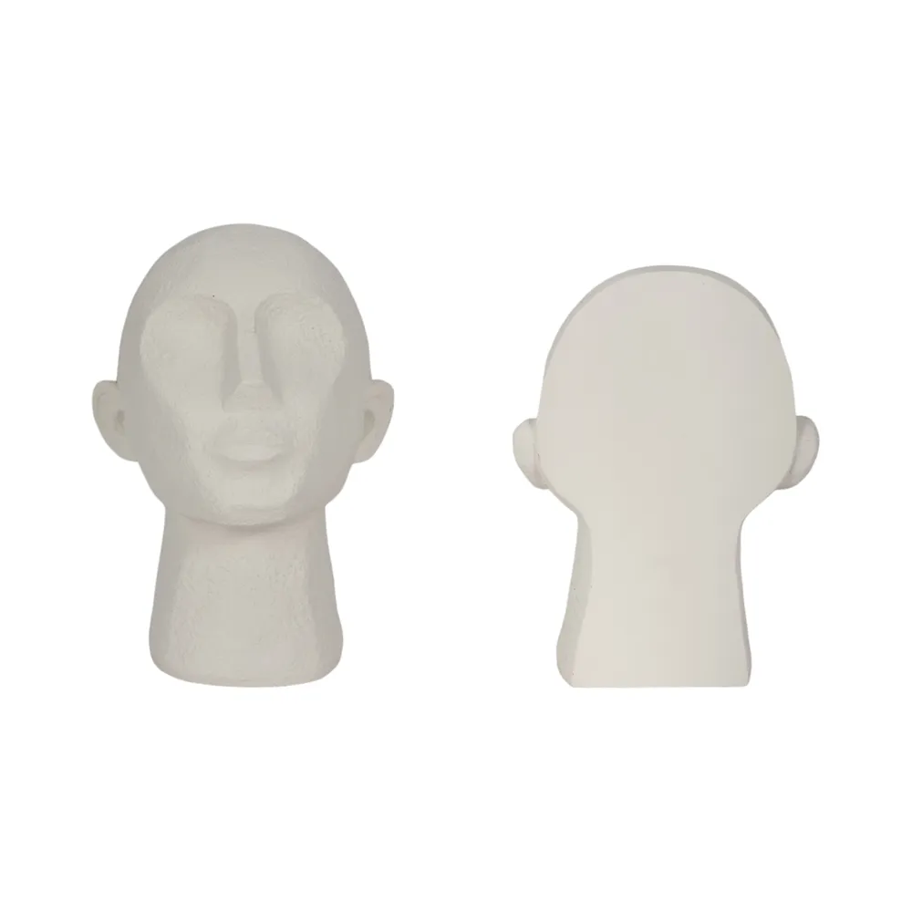 EMORYSHAW SET OF 2 WHITE BOOKENDS 9 (IN)