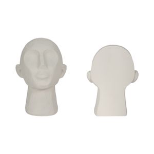 EMORYSHAW SET OF 2 WHITE BOOKENDS 9 (IN) 6