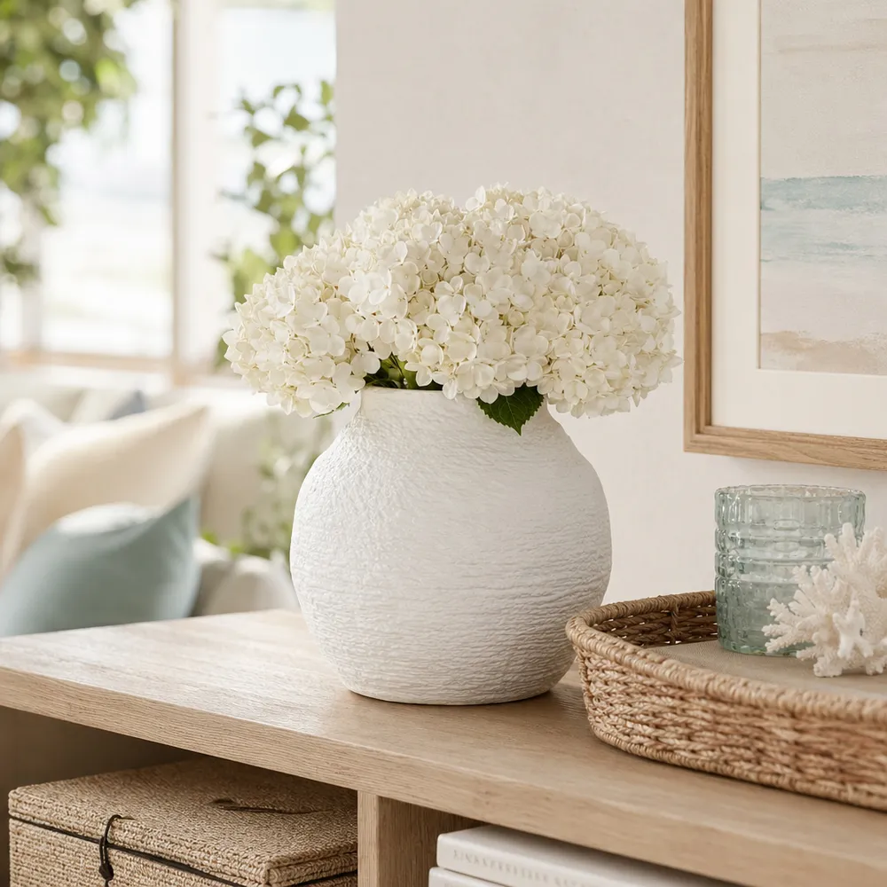 DENNINGHOLM WHITE VASE 7 (IN)