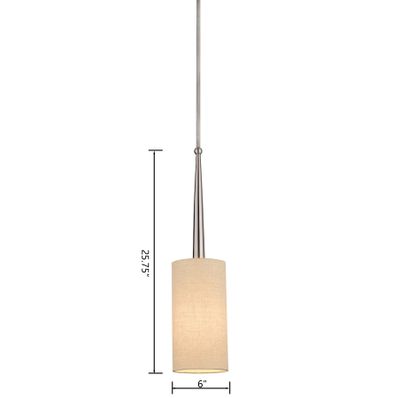 Allure 6'' Wide 1-Light Mini Pendant - Brushed Nickel