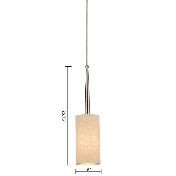 Allure 6'' Wide 1-Light Mini Pendant - Brushed Nickel