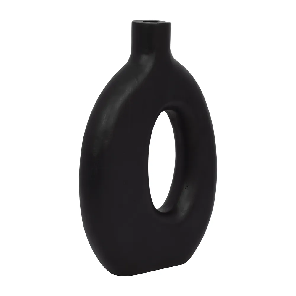 GRIFFINMOOR BLACK VASE 14 (IN)