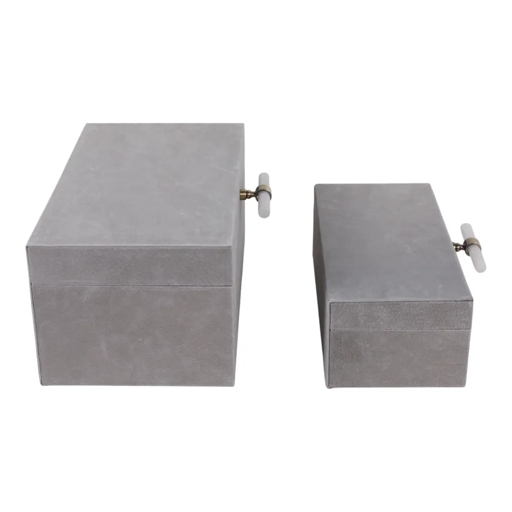 HARPERVIEW SET OF 2 GRAY BOXES 7 (IN)