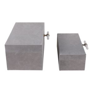 HARPERVIEW SET OF 2 GRAY BOXES 7 (IN) 3
