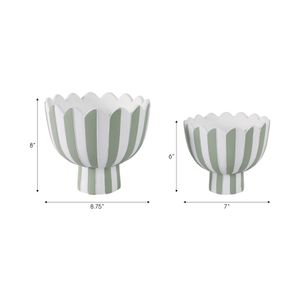 DENTONFIELD SET OF 2 WHITE PLANTER 8 (IN) 8
