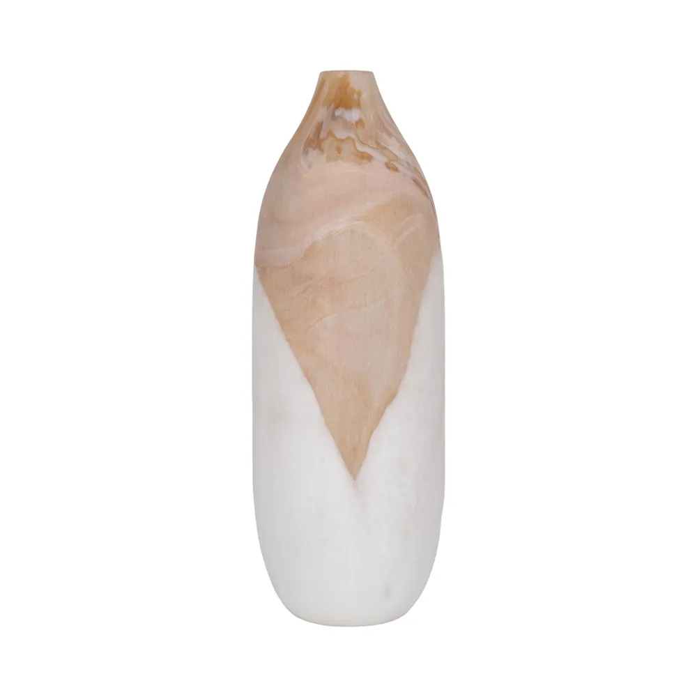 DRAKELEY TAN GLASS VASE 19 (IN)