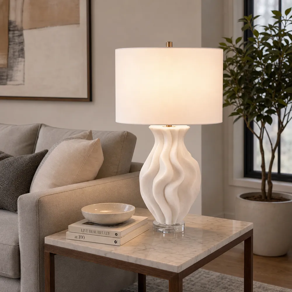 NICOLELEY WHITE LAMP 29 (IN)