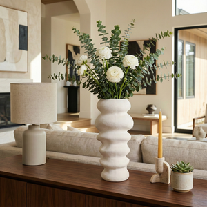 DUTTONMORE WHITE VASE 16 (IN) 12