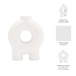 DOYLEBURN WHITE VASE 7 (IN) 10