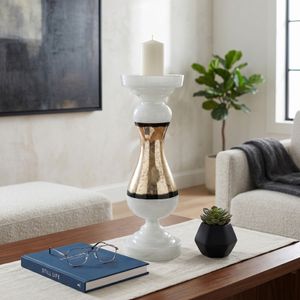 AIDENFIELD WHITE CANDLE HOLDER 23 (IN) 2