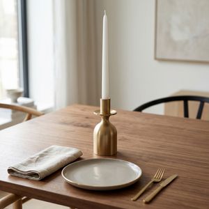 KIRBYWICK GOLD CANDLE HOLDER 7 (IN) 12