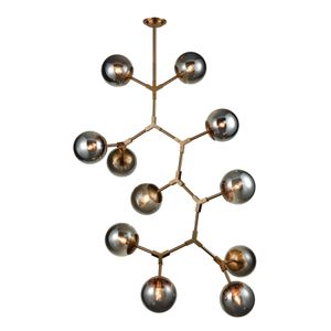 Synapse 35'' Wide 11-Light Chandelier - Aged Brass 1