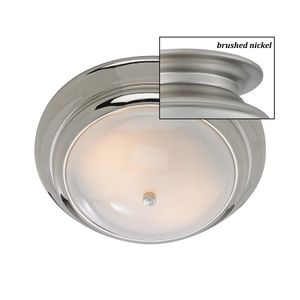 Clayton 14'' Wide 2-Light Flush Mount - Brushed Nickel 1