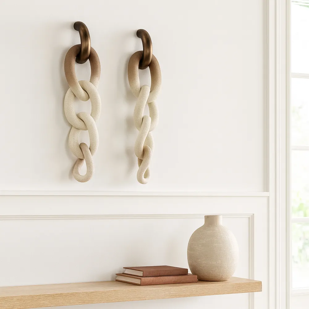 REGANOAK SET OF 2 BROWN DECOR 28 (IN)