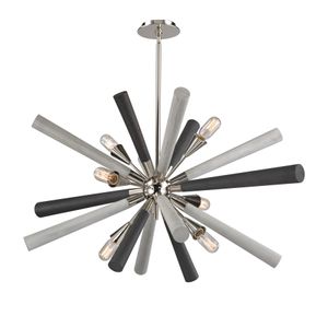 Solara 44'' Wide 6-Light Chandelier - Polished Nickel 1