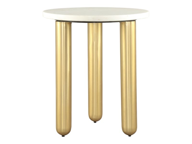 Aven Side Table White & Gold 3