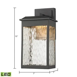 Newcastle 13'' High 1-Light Outdoor Sconce - Textured Matte Black 2