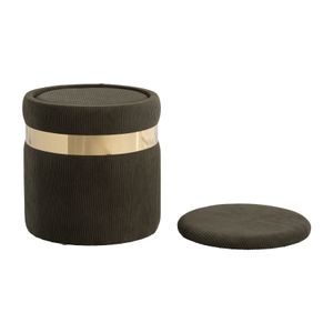 GORDENRIDGE SET OF 2 GREEN OTTOMANS 18 (IN) 6